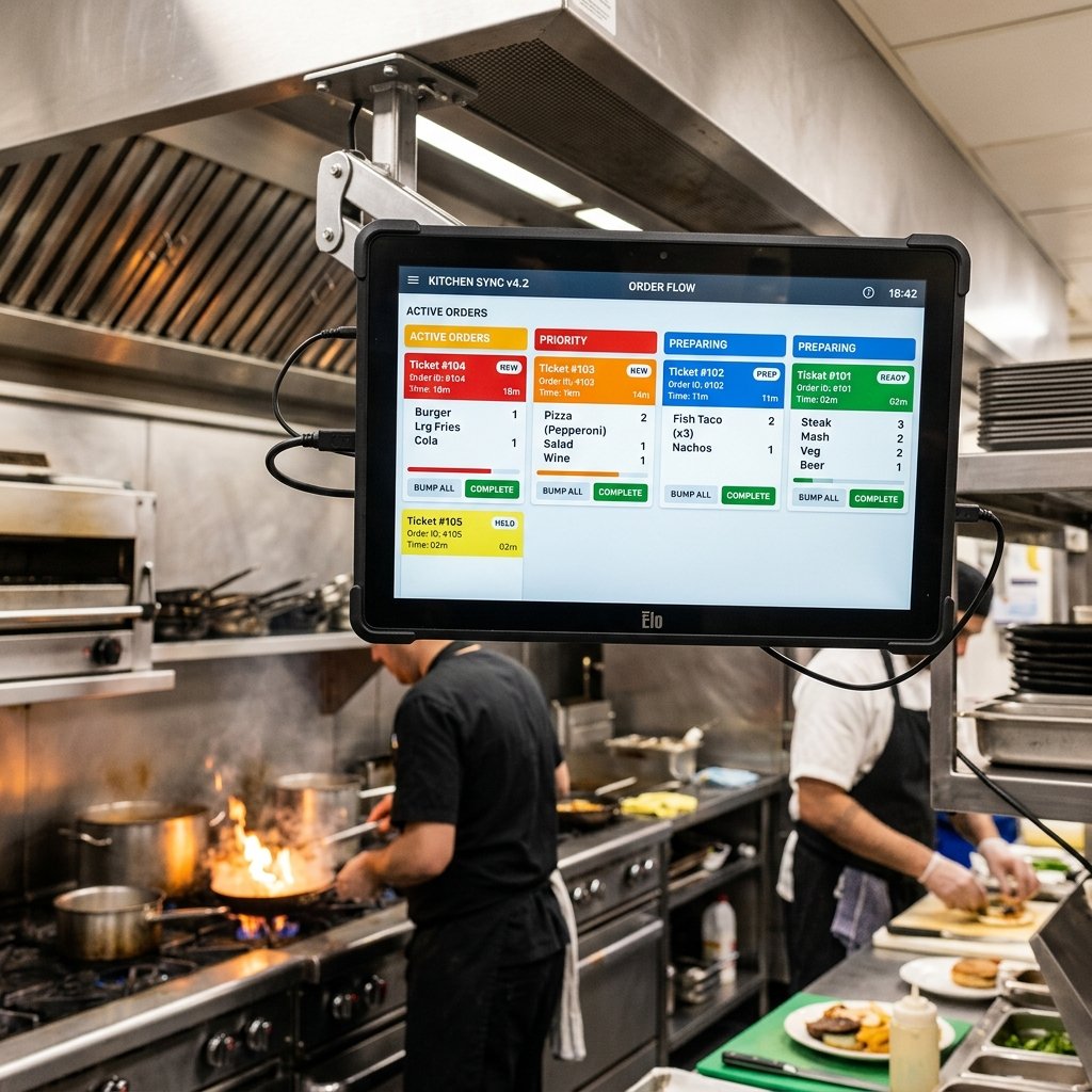 Kitchen and floor screens staying in sync